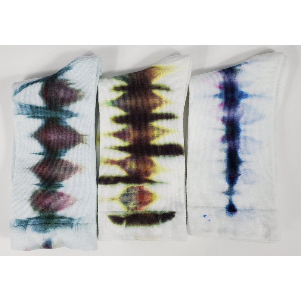 Hand-Dyed Bamboo Socks: Women's Tie-Dye, Eco-Friendly (Set of 3)